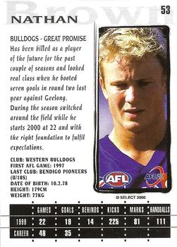 2000 Select AFL Millennium #53 Nathan Brown Back
